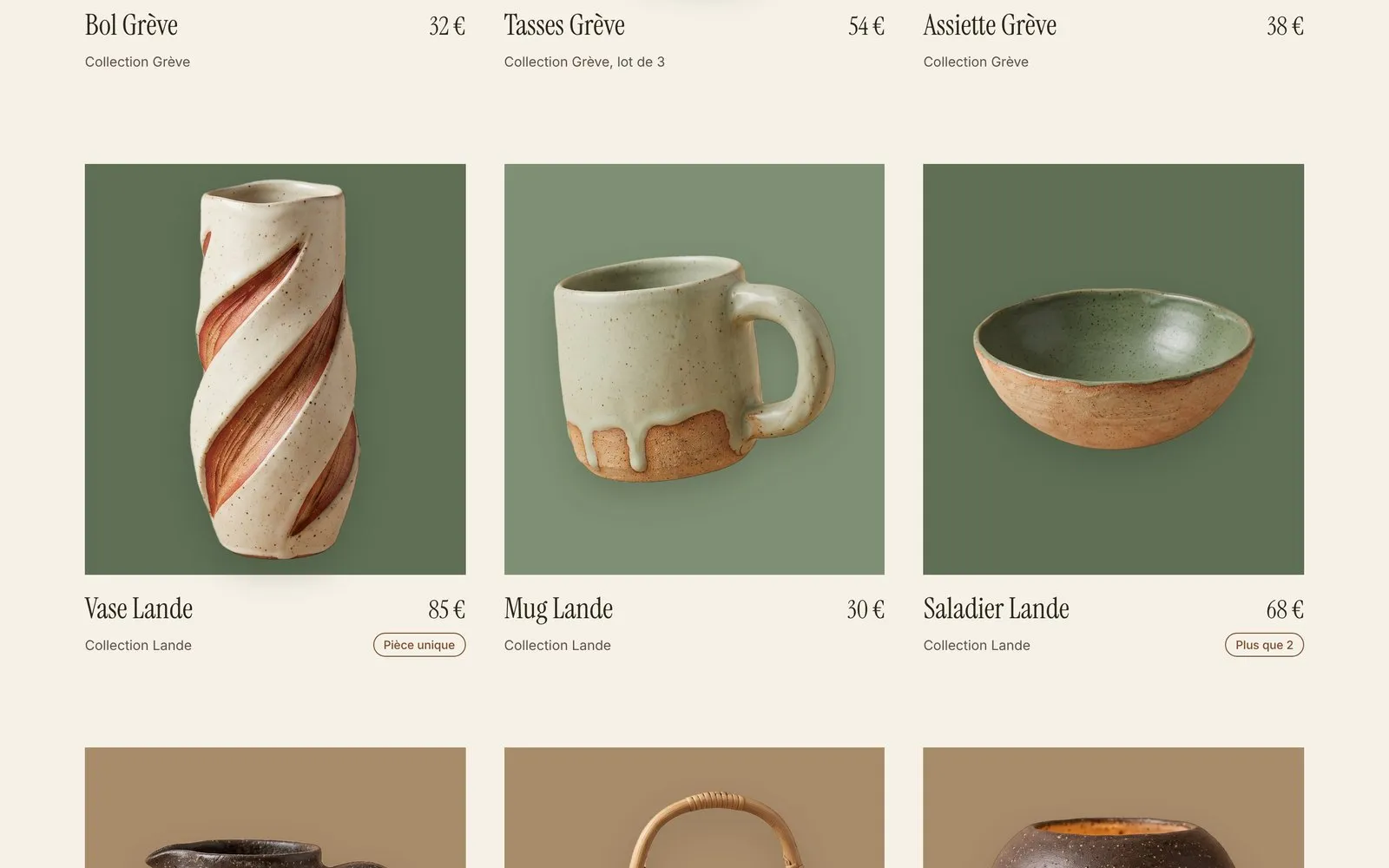 Site e-commerce Atelier Sillon